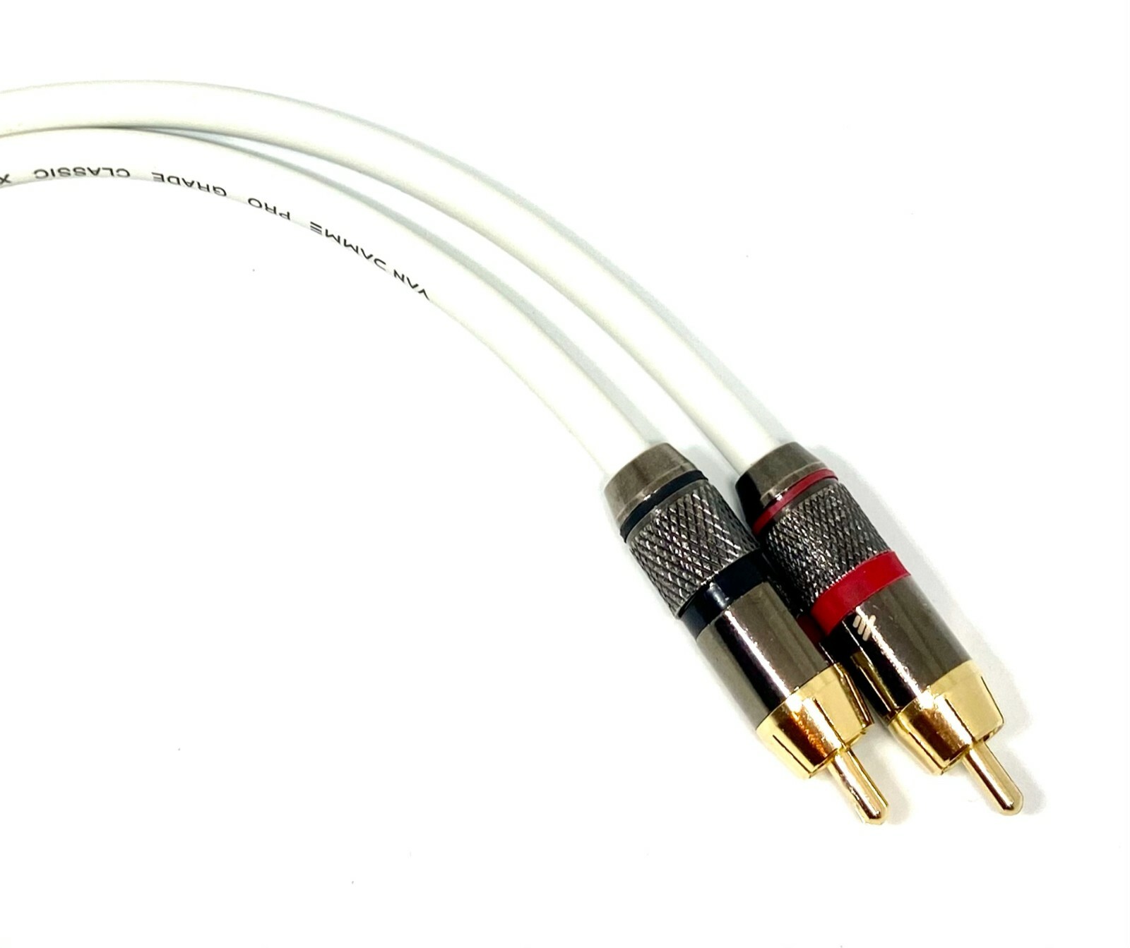 Cavo RCA Van Damme Pro Grade 1m - Placcato Argento, OFC, Stereo, Verde, Connettori Amphenol