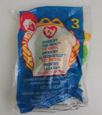 New 1991 Ty 3 Smoochy The Frog McDonald's Toy Sealed