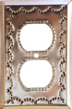 Placa de interruptor Outlet mexicana hecha a mano de plata perforada