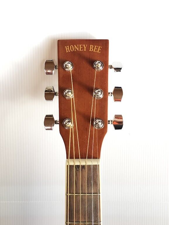 Super beautiful item! HONEY BEE acoustic guitar F-15N with Super beautiful item! HONEY BEE acoustic guitar F-15N with