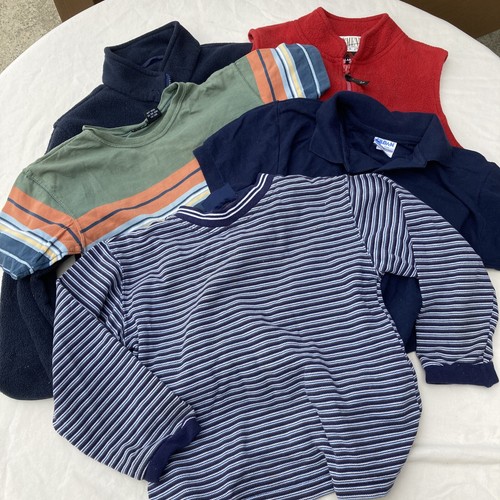 Boys Shirt Jacket Lot Sz 7 8 S M Blue Fleece Top Red Vest Tshirt Sweater - Picture 2 of 12