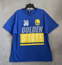 NBA Unk Shirt Golden State Warriors Curry 30 Adult Large Blue Crew Neck