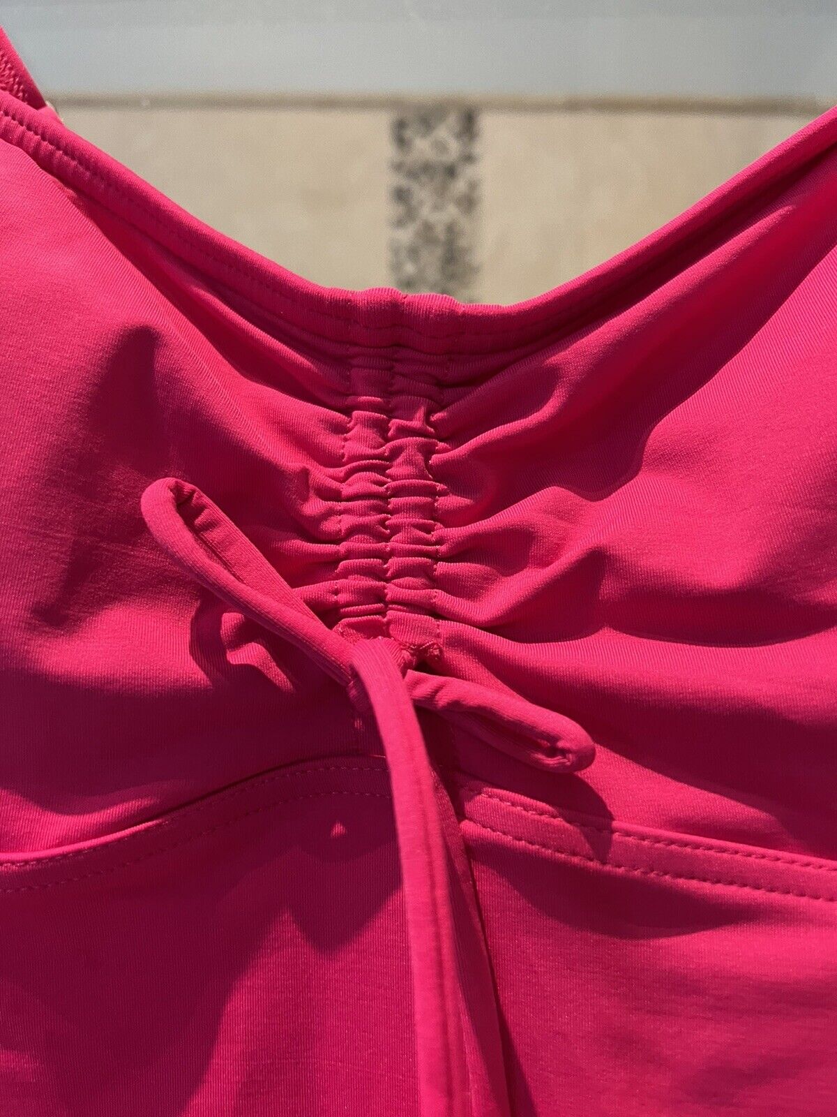 Women's LANDSEND Tankini Top Pink  Underwire Size… - image 1
