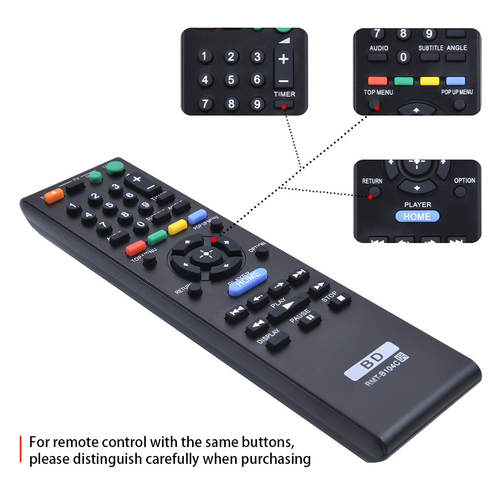 New RMTB104C For Sony BluRay Disc Player Remote Control BDPS185 BDP