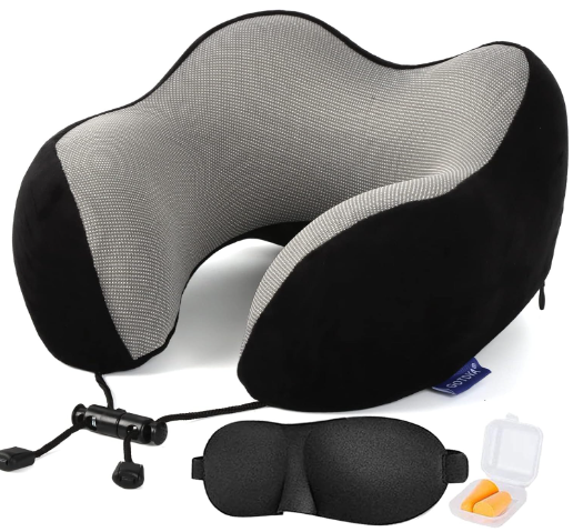Ultra-Soft GOTDYA Memory Foam Travel Neck Pillow for Comfortable Sleep