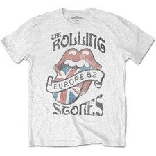 Image of Rolling Stones Europe '82 Official Merch Shirt White New