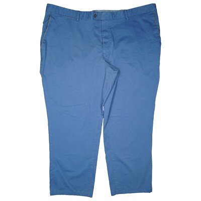 Hirmer Slacks Edge Men's Stretch Jeans Chino 34 W54 L28 Blue Ü+Size Thin