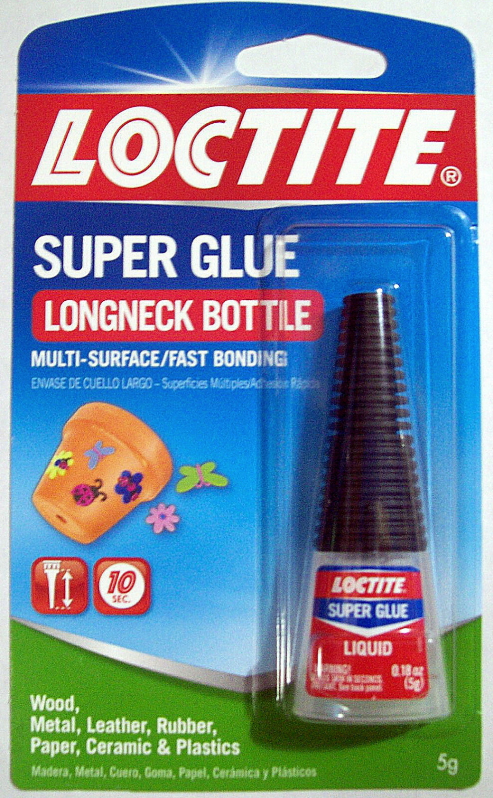 Loctite Super Glue LONGNECK NOCLOG 10Second Bond Clear Dry ** FAST