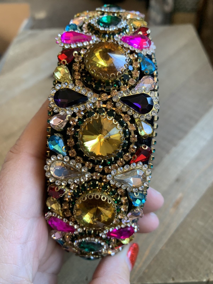 Handmade FABULOUS Glass Rhinestone BLING Headband Black  display picture 1
