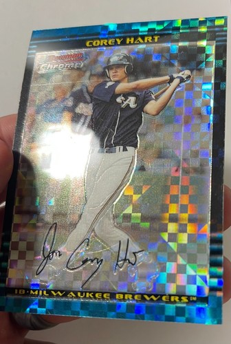 2002 Bowman Draft Chrome Corey Hart X-fractor Prospect 082/150 - Picture 2 of 3
