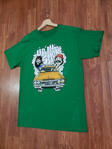 Cheech and Chong Up In Smoke Graphic Green Short Sleeve T-Shirt Size Medium  - Bild 3 von 9