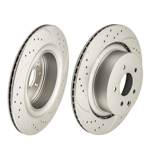 330mm Rear Drilled & Slotted Disc Brake Rotor for Infiniti G37 G35 Q60