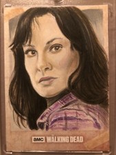 THE WALKING DEAD SKETCH CARD OF LORI GRIMES BY CAROLYN CRAGGS