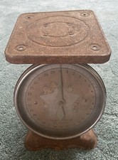 Vintage White Baby Scale Weighs Pounds by Ounces Pink Blue 30Lb Star Babies