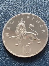 1972 PROOF 10p Crowned Lion Ten Pence New Pence Coin Bunc NIFC