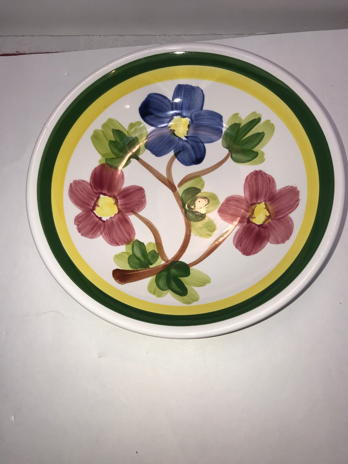 Ceramic Floral Vegetable Pasta Bowl. 11 inch Diameter