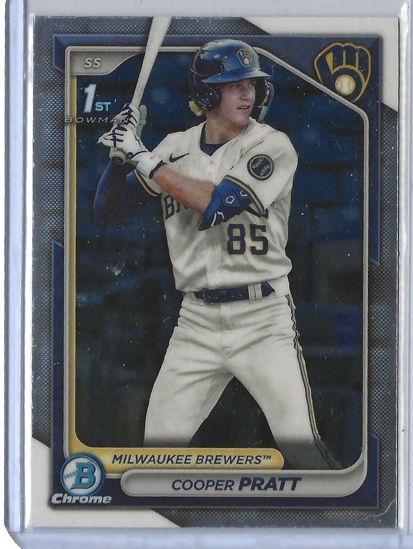 2024 Bowman Chrome COOPER PRATT 1st Bowman Chrome #BCP-137 BREWERS