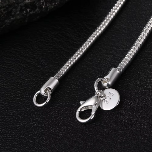 925 Sterling Silver Snake Chain Necklace 1mm 2mm 40-75cm for Men Women Gift - Picture 7 of 8