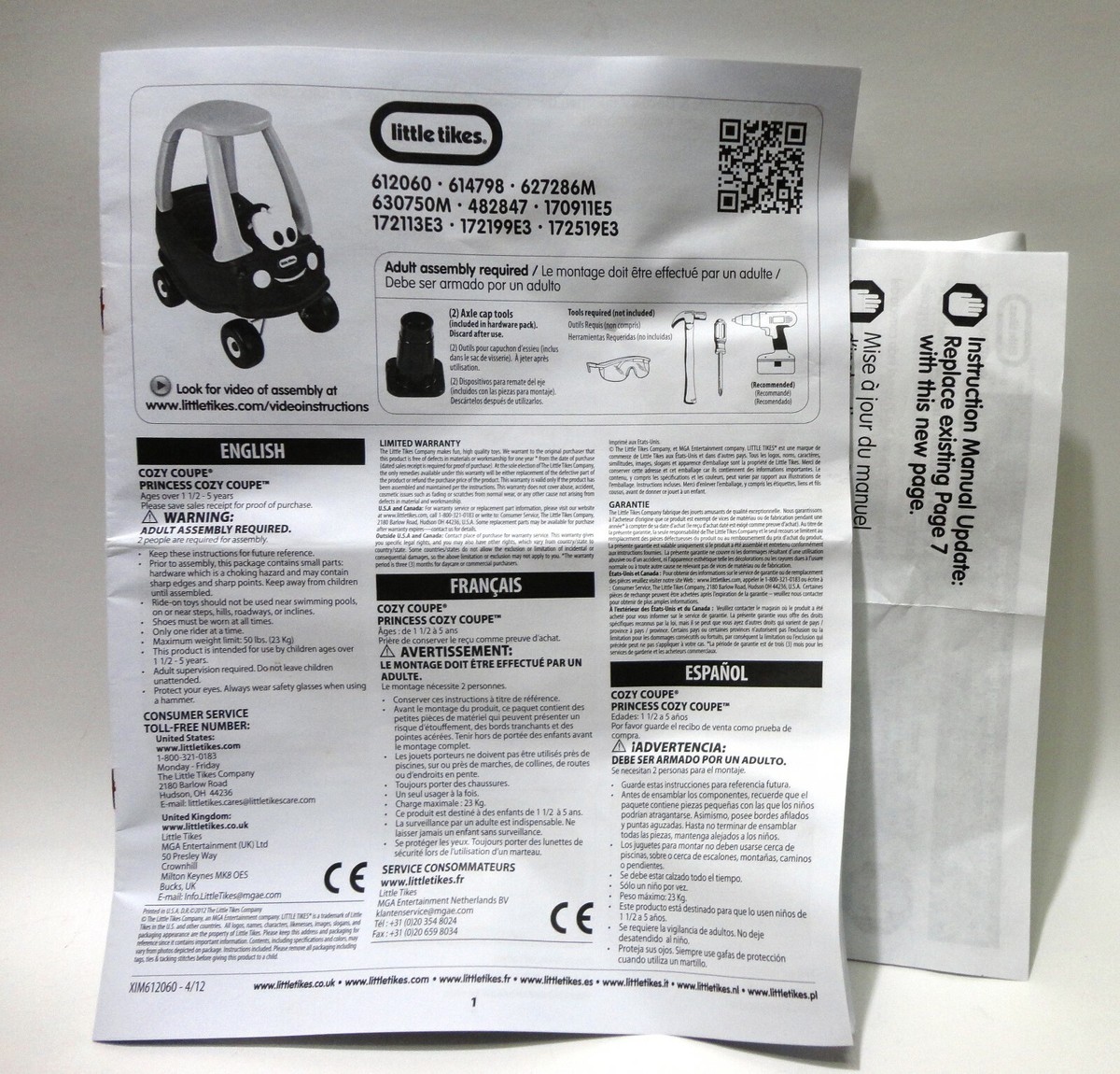 Little Tikes Princess Cozy Coupe Ride-On Buggy (Parts Only