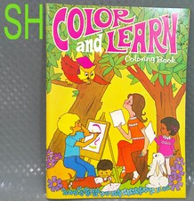 Vintage 1975 Playmore Coloring Book Color  Learn UNUSED