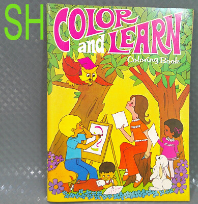 Vintage 1975 Playmore Coloring Book Color & Learn UNUSED