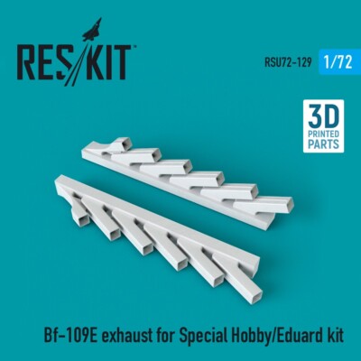 1/72 ResKit RSU72-0129 Bf-109E exhaust for Special Hobby/Eduard kit