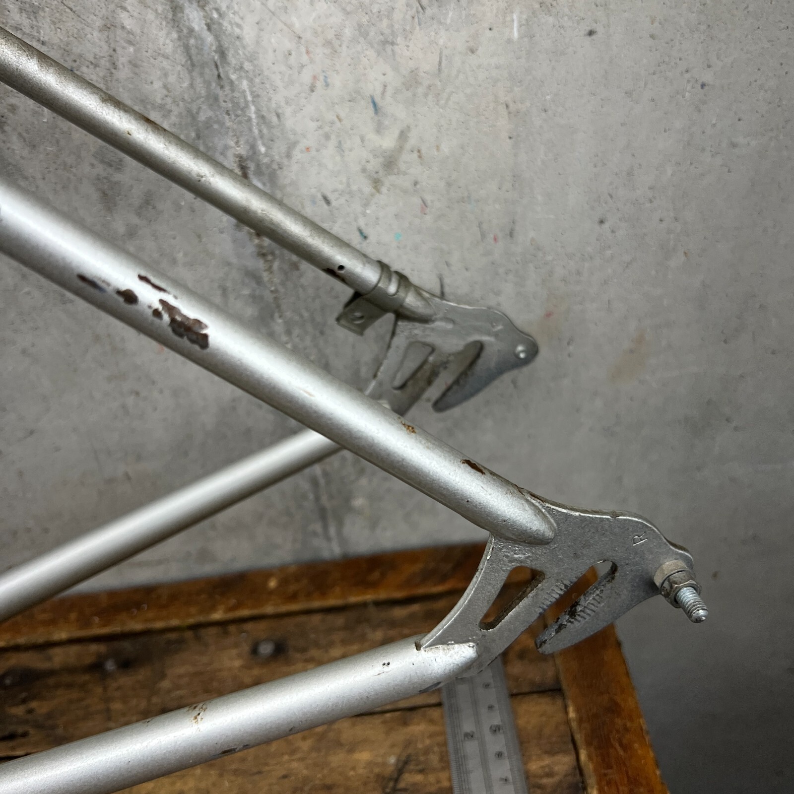 Vintage Raleigh Frame Set 49 cm 19 in Made England Small Lugged Steel