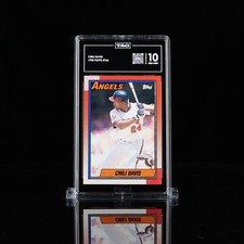 1990 TOPPS CHILI DAVIS L #765 TAG 10 POP 1 — ONLY 2 PSA 10s LAST SOLD =$235