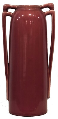 Japanese Art Nouveau Awaji Ware Art Studio Pottery Flower Vase, ca ...