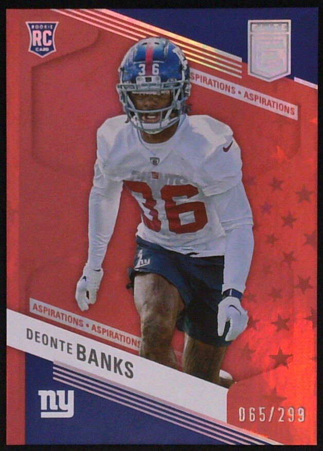 2023 Donruss Elite Deonte Banks #129 FOOTBALL NY Giants /299 Aspirations Stars