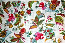 MIDNIGHT GARDEN FOLK ART FLOWERS FRON P&B TEXTILES  -- 100% COTTON FABRIC