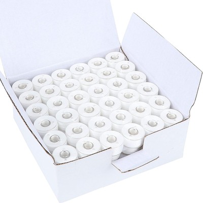 New brothread 144pcs White 60S/2(90WT) Prewound SA156 90WT White, 