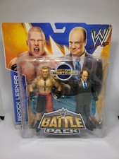  WWE Wrestling Brock Lesnar & Paul Heyman Battle Pack 6” NIP INCLUDES STRETCHER