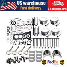 Fit Hyundai 1.6L G4FD Engine Rebuild Overhaul Kit w/Crankshaft & Connecting Rod