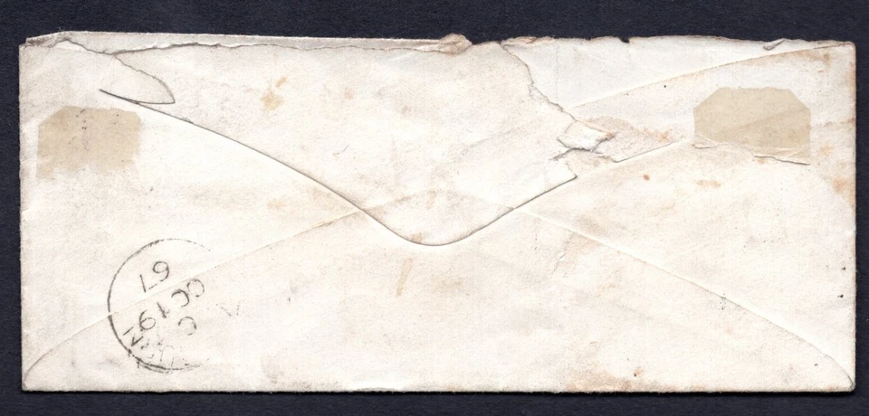 US 1862 UK 24 CENTS GEORGE WASHINGTON SCOTT #70d ON PALE GRAY VIOLET TIED - Image 2 of 2