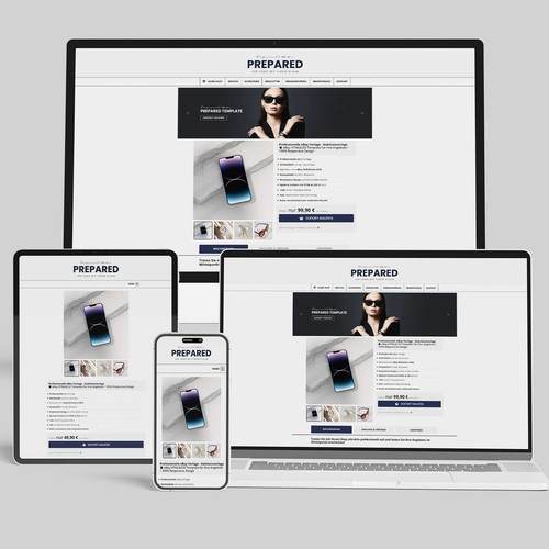 EBAYVORLAGE • Auktionsvorlage Shop • Responsive Design HTML Template + Editor - Bild 2 von 14