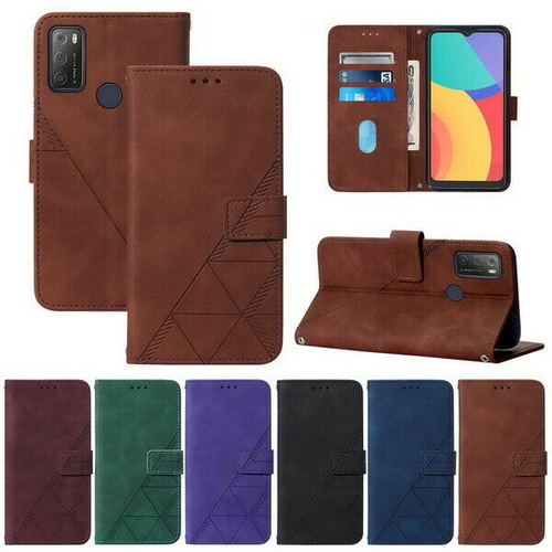 Leather Flip Wallet Phone Case For Alcatel 1S 2021 3L ZTE A71 A31 Google Pixel 6