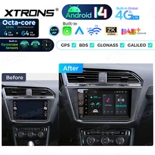 Android 14 9" Car GPS Stereo Radio 4+64G For VW Jetta Tiguan Passat B8 2018-2022