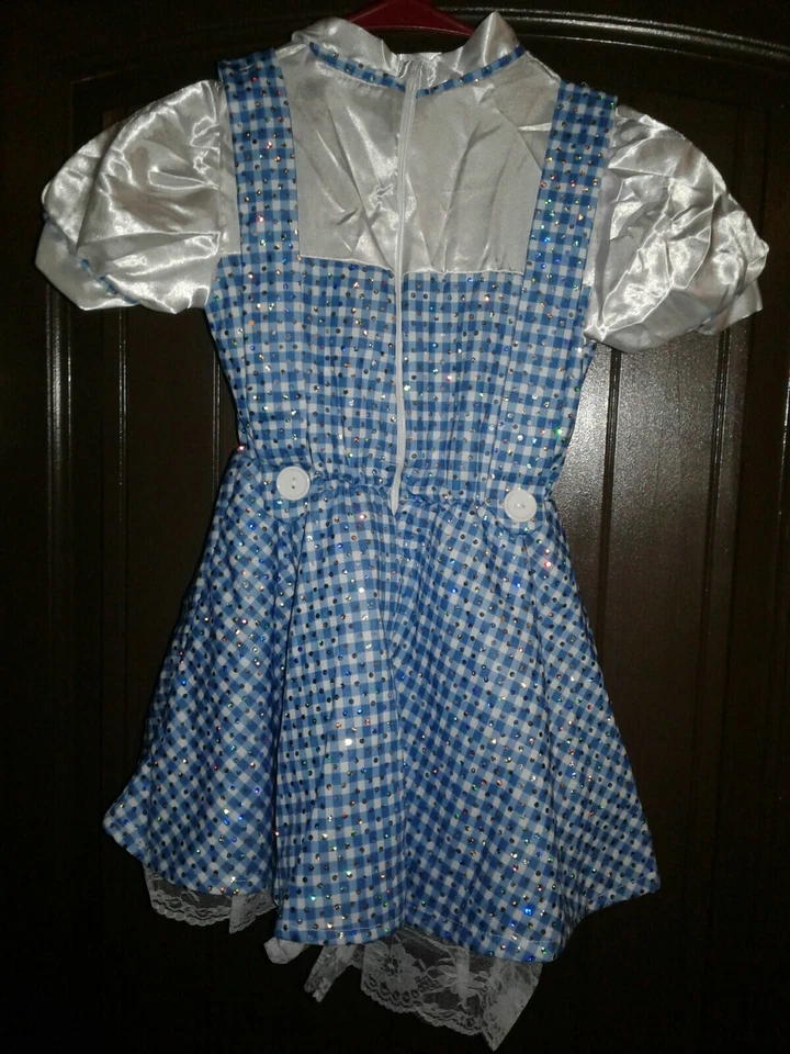 Dorothy Mago de Oz Niñas Halloween Disfraz Vestido Brillo TALLA PEQUEÑA Foto 4 de 4