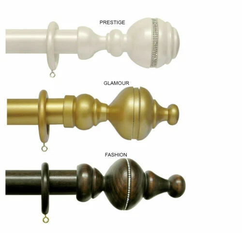 Bastoni e binari in oro in legno per la casa