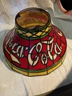 Vintage Coca Cola Coke Plastic Faux Stained Glass Tiffany Style Lamp Shade 10"