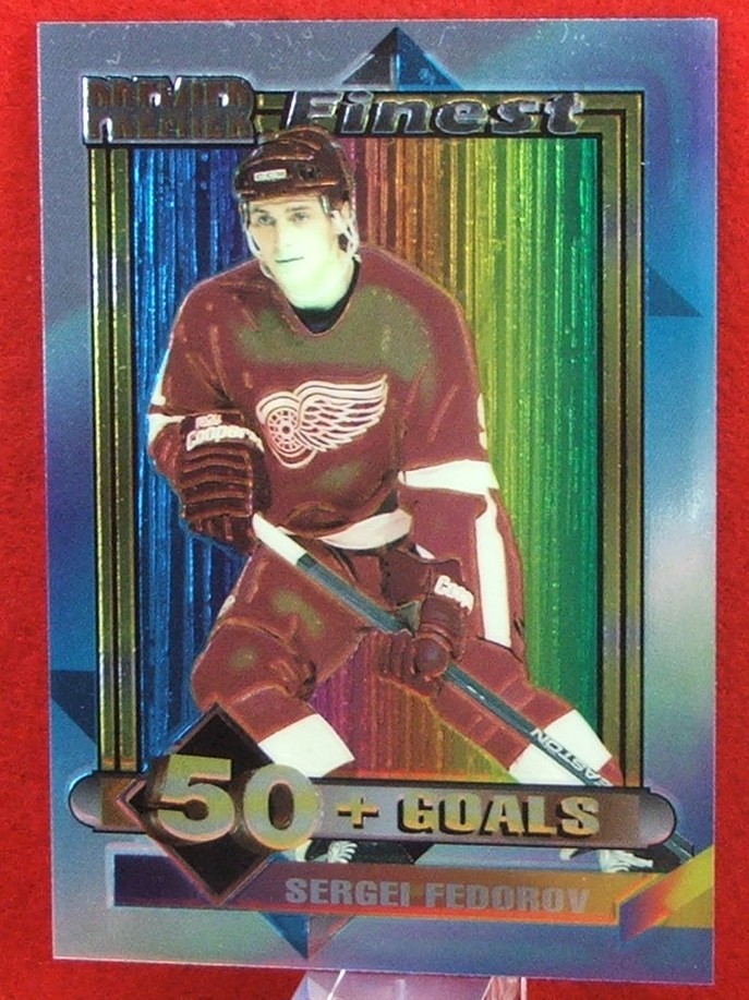 94-95 Topps Finest 50+ Goals Sergei Federov #3 Near Mint or Better HOF