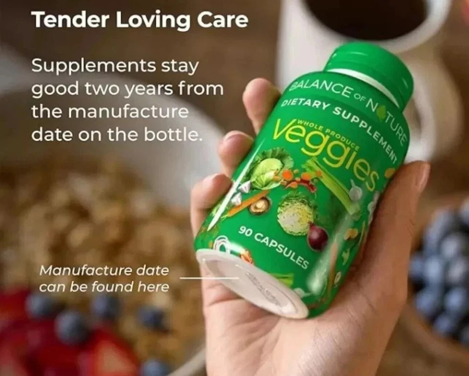 2 Pack, 180 Fruits and 180 Veggies Whole Food Supplement with Superfood Sealed