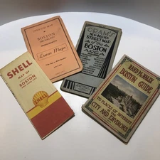 Vtg Lot Of Boston Maps Street Indexed Rand McNally Guide Shell Lucas Maps Cram’s
