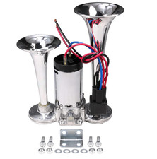 Super Loud Train Electric Air Horn 600db Dual Trumpets Car Truck Boat Rv Speaker