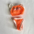Vintage 1994 Barbie Tropical Splash Skipper #12448 Orange Bikini Peach PrintSet