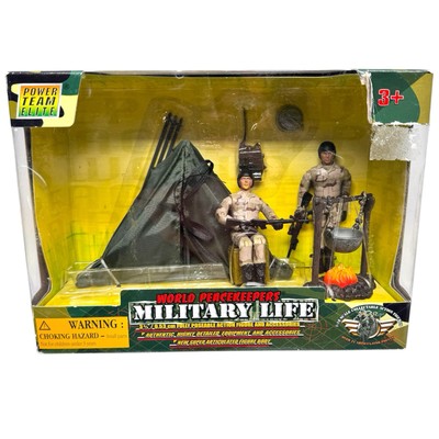 激レア　Peacekeeper Power Team ミリタリー　ジープ Power Team Elite World Peacekeepers Military Campsite Figure Set