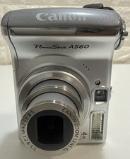 Canon PowerShot A560 7.1MP Ai AF Digital Compact Camera Silver WorkingExcellent