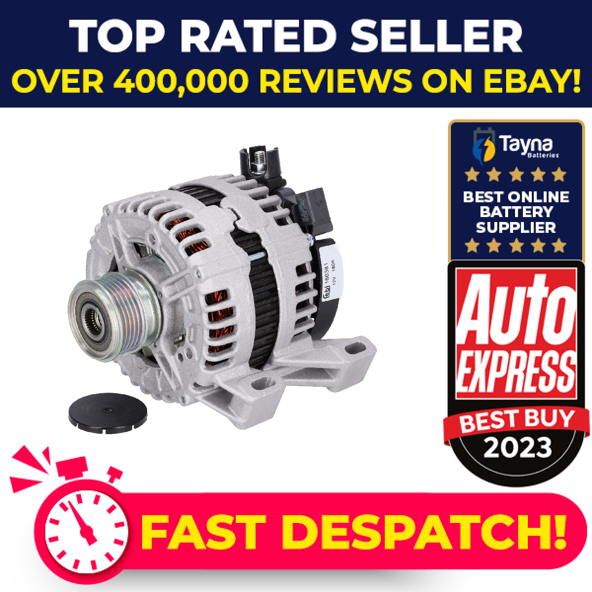 Alternator fits VOLVO V70 Mk3 2.5 07 to 12 30659341 30667119 36000038 36001454