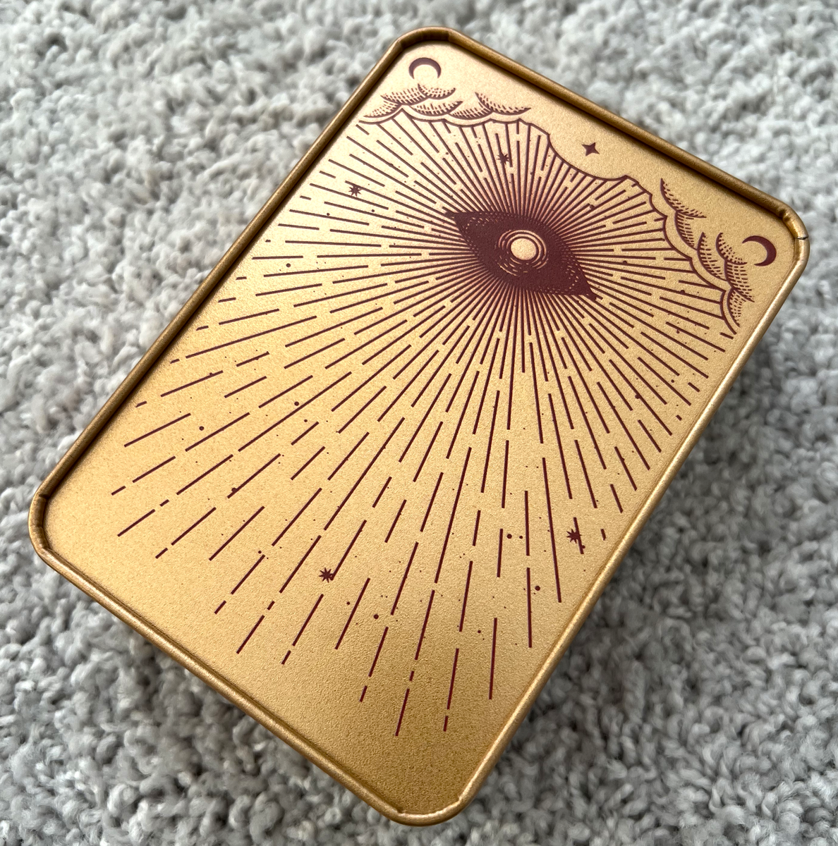 1910 Vintage Classic Tarot Standard 78 Cards Gold Tin with Double